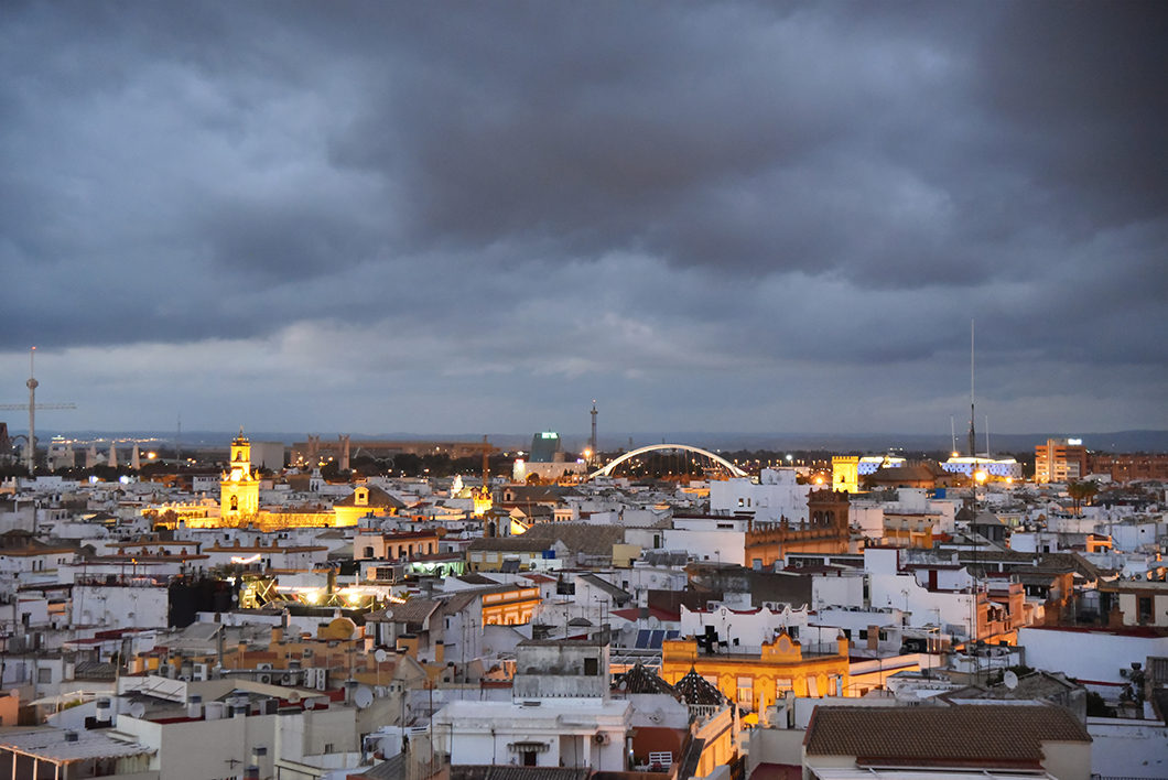 Vue sur la ville de Séville depuis notre airbnb