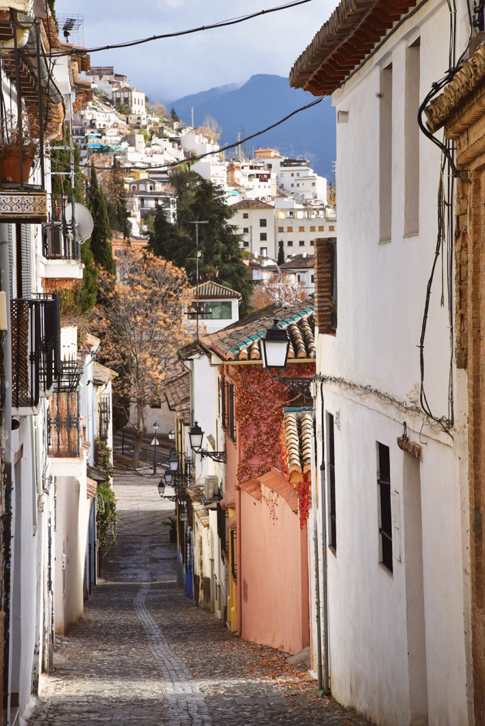Les jolies rues de Grenade en Espagne