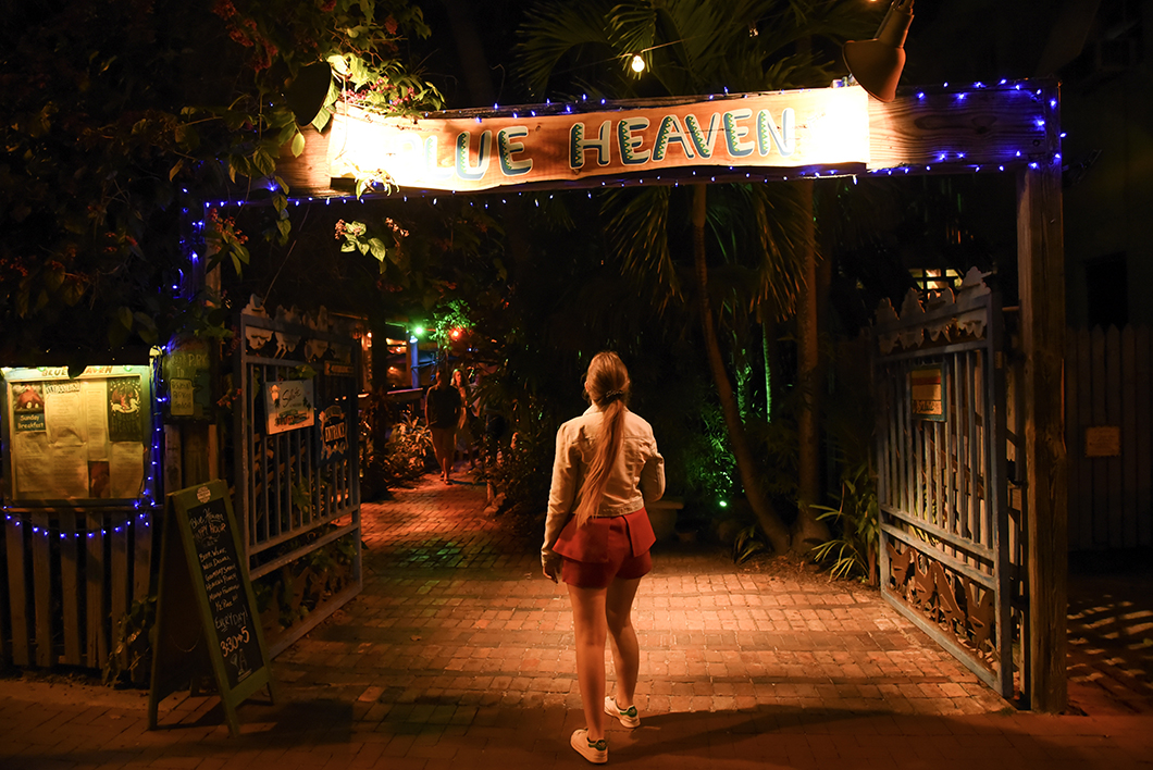 Restaurant Blue Heaven à Key West et sa jolie terrasse