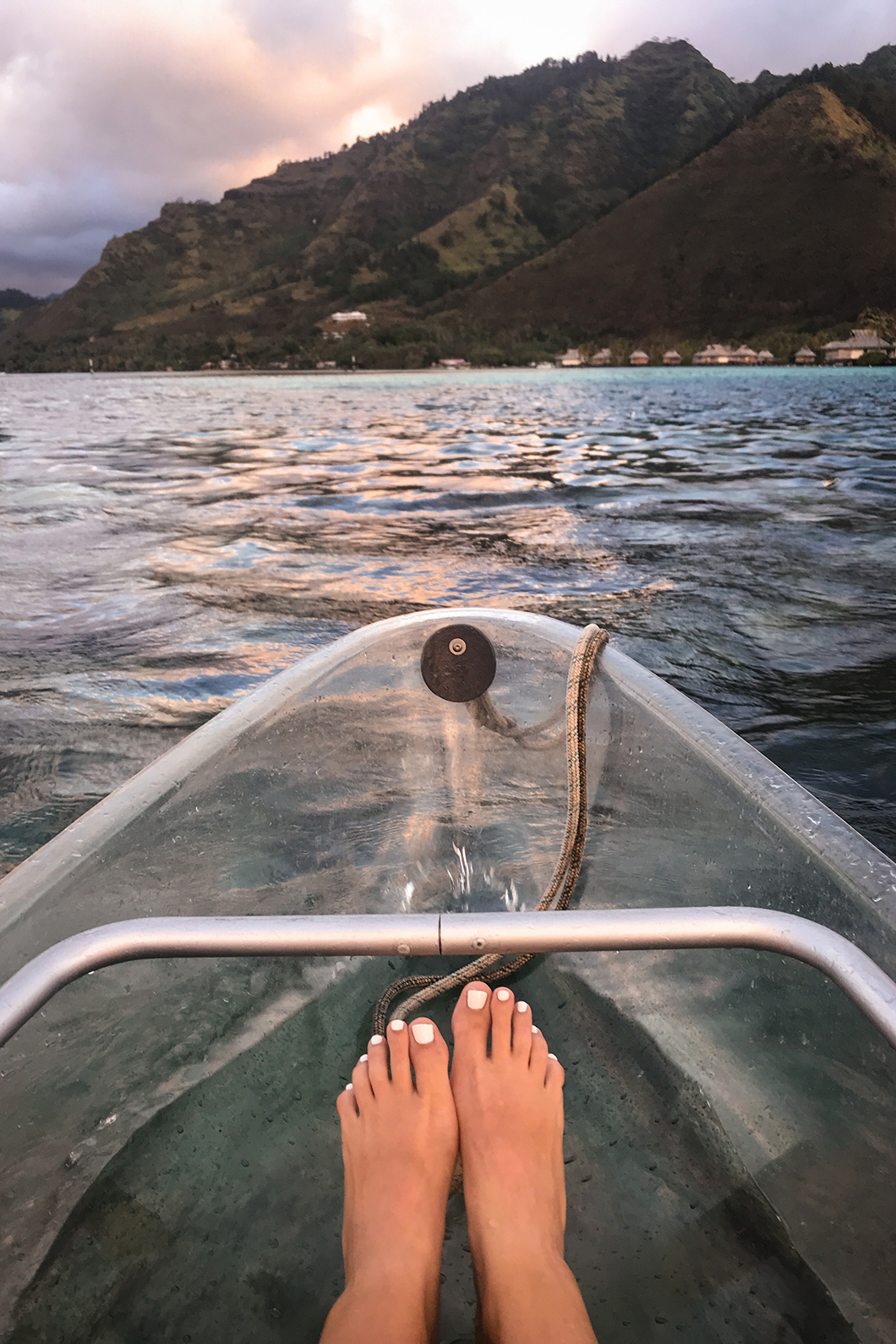 Kayak transparent, activité sportive à Moorea en Polynésie Française